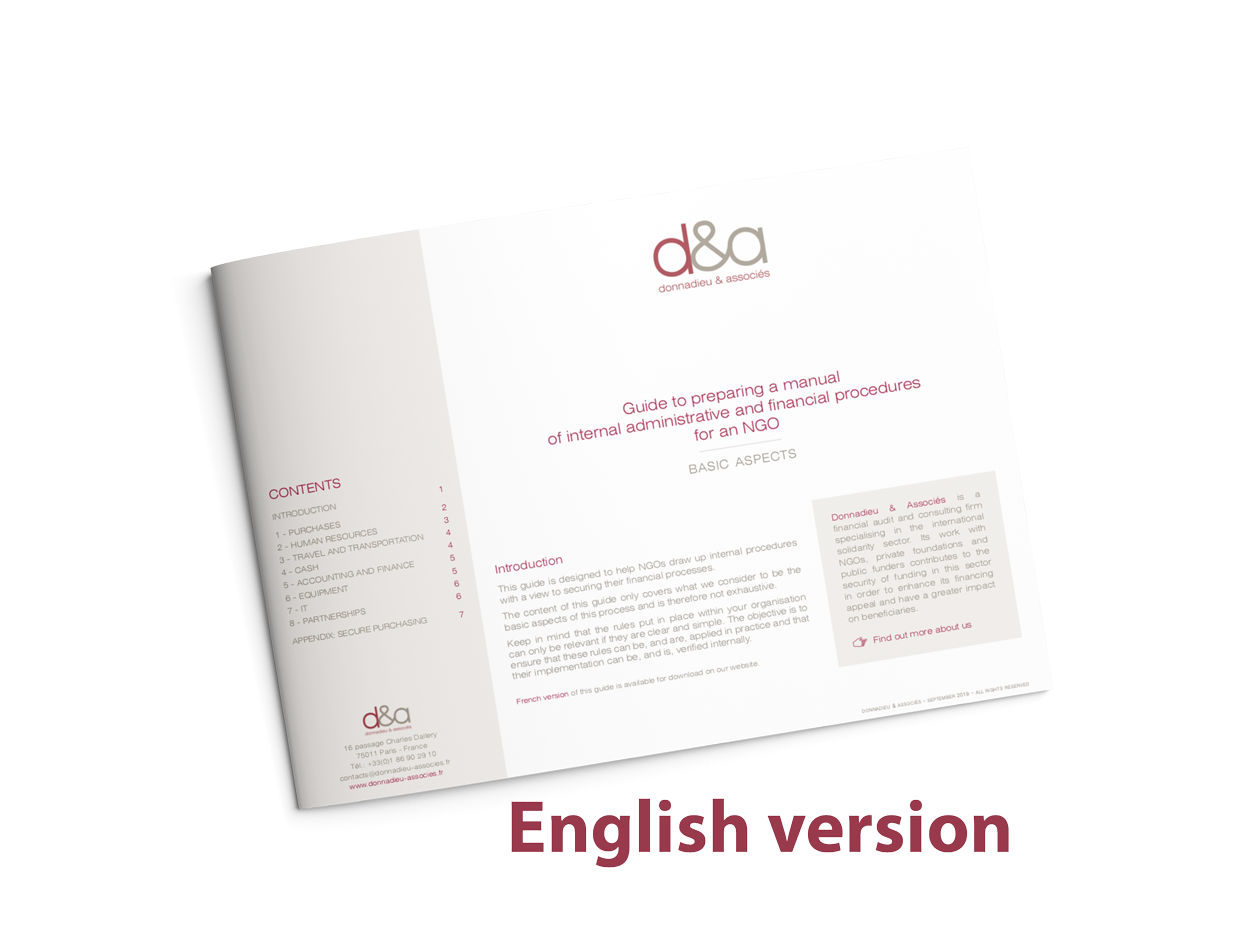 Guide d’élaboration d’un manuel de procédures internes administratives et financièresd’une ONG